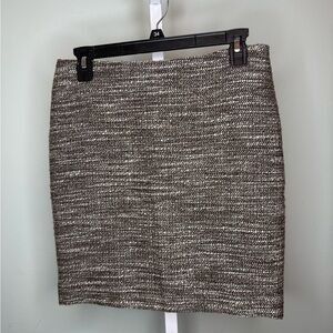 Ann Taylor Brown Tweed Skirt size 2